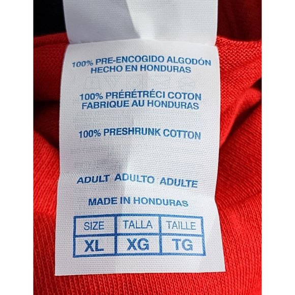 Delta Pro Weight Red XL Crew Neck Short Sleeve Dragon Graphic Cotton Men T-Shirt - Picture 8 of 13